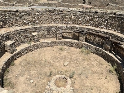 Ancient indigenous water facility at Aztec Ruins National Monumnet in Aztec New Mexico